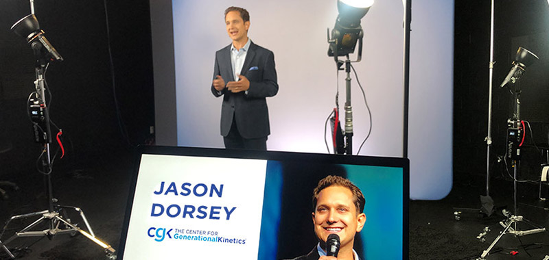 Jason Dorsey giving a virtual keynote
