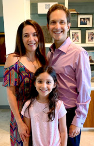 Jason Dorsey with wife and daughter